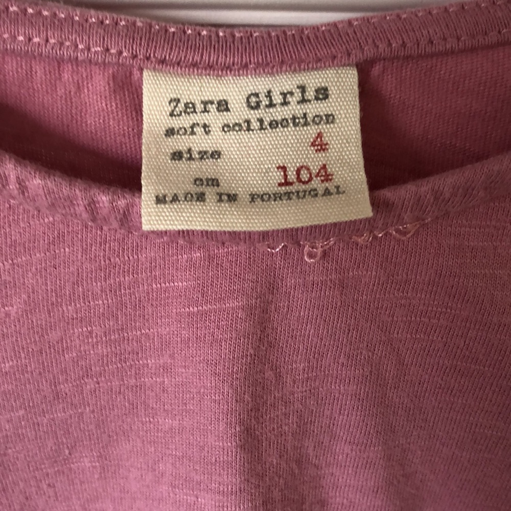 Zara Girls Long Sleeve Pink Top - Picture 2 of 7